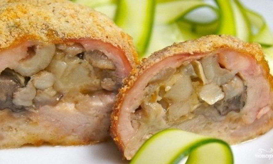 Рецепт зразы куриные с моцареллой