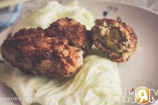 Зразы мясные с оливками
