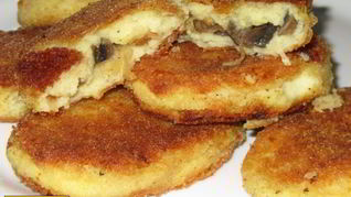 Зразы с грибами и картошкой