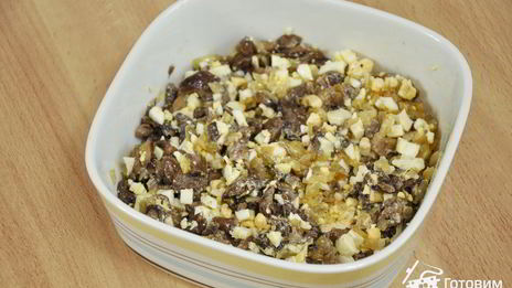 зразы с грибами, луком и яйцом
