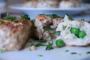 Зразы щучьи с зеленым горошком