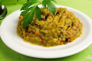 Гороховая каша с грибами