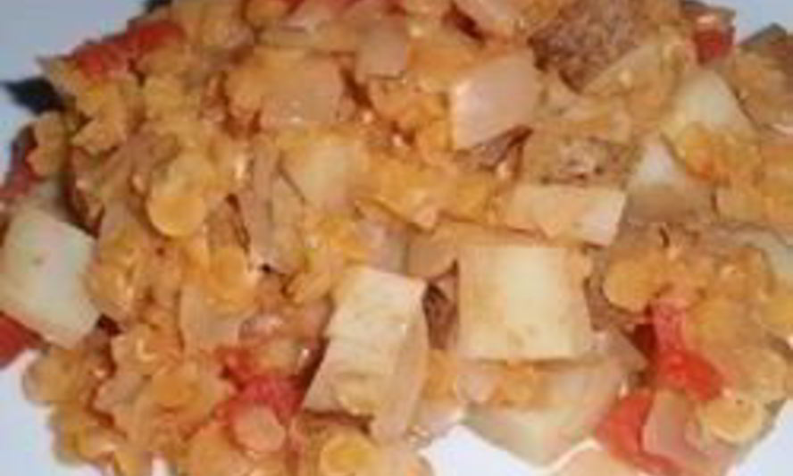 Рецепт гороховая каша с картофелем и колбасой