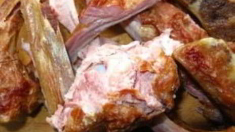 гороховая каша с копчеными ребрышками