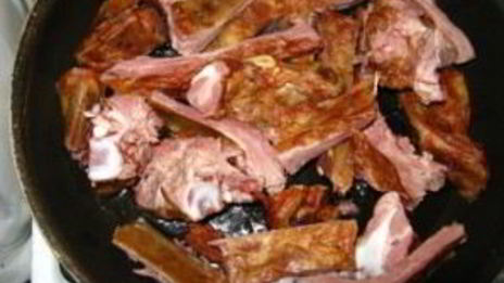 гороховая каша с копчеными ребрышками