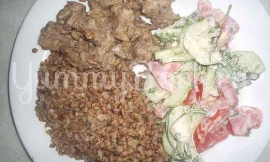 Рецепт бефстроганов и гречневая каша