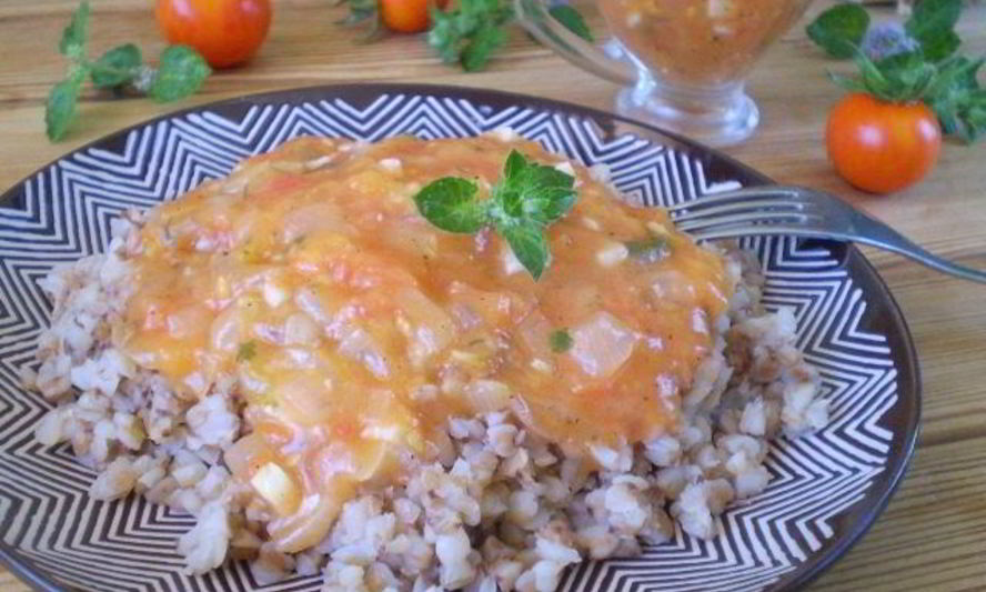 Рецепт гречка под соусом