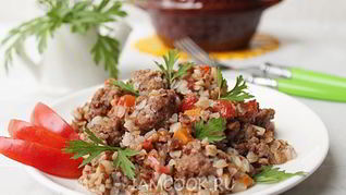 Гречка с фаршем в горшочке в духовке