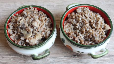 гречка с грибами и луком в мультиварке