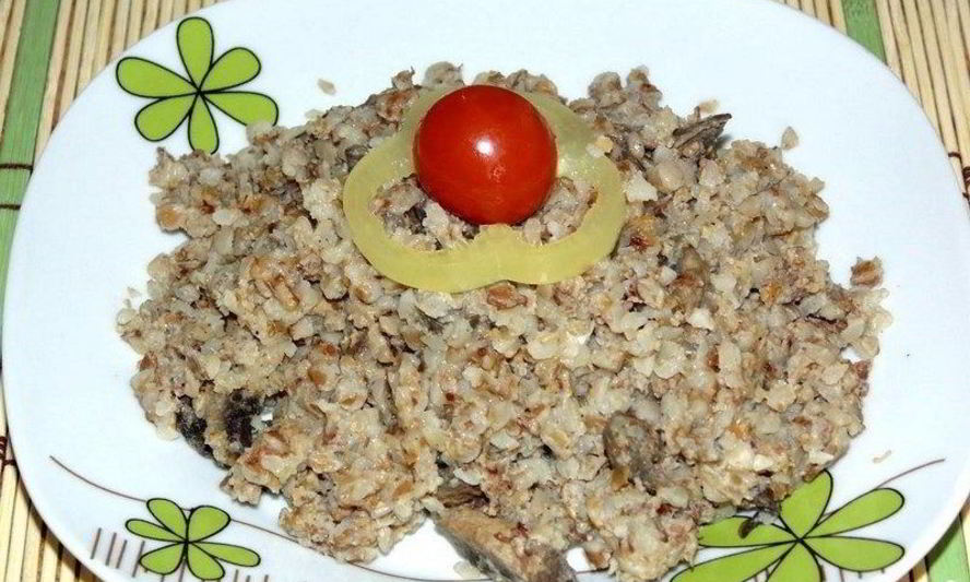 Рецепт гречка с грибами и сметаной