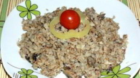 гречка с грибами и сметаной