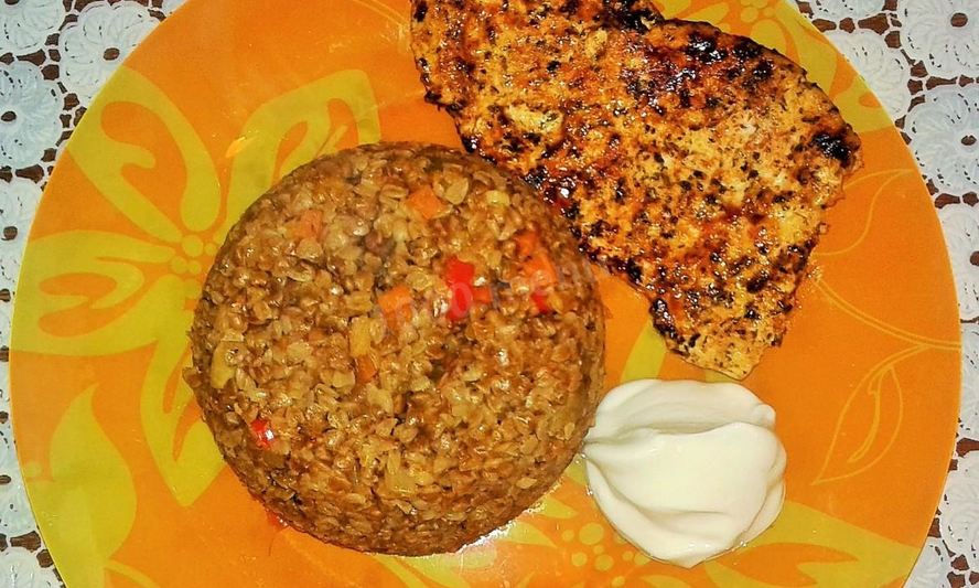 Рецепт гречка с грибами в микроволновке