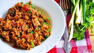 Гречка с индейкой