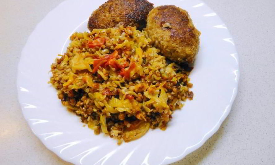 Рецепт гречка с капустой и овощами