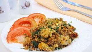 Гречка с куриным филе в мультиварке