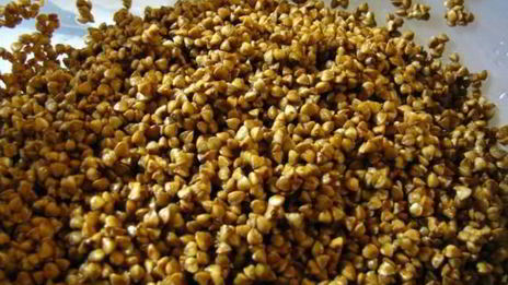 гречка с куриными сердечками