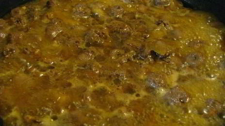 гречка с куриными сердечками