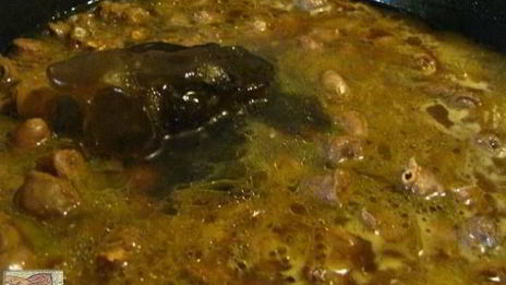 гречка с куриными сердечками