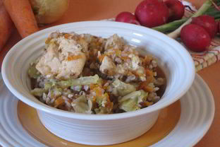 Гречка с курицей и капустой
