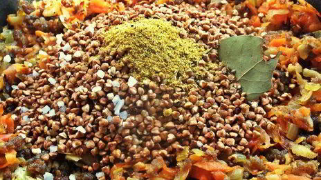 гречка с мясом и корнеплодами