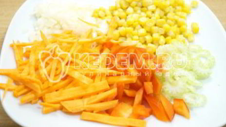 гречка с овощами и фасолью