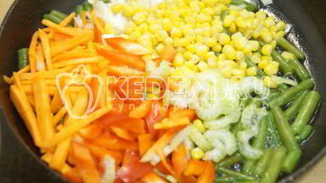 гречка с овощами и фасолью