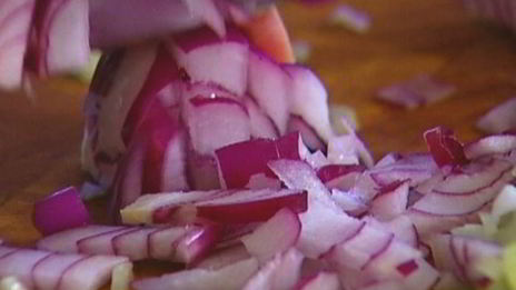 гречка с овощами, козьим сыром и белым вином