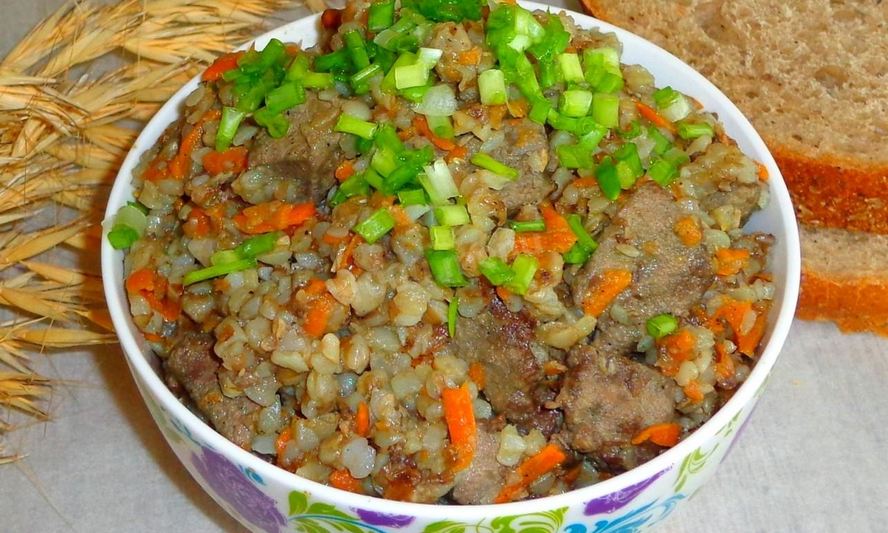 Рецепт гречка с печенкой