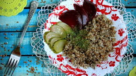 гречка с печенью