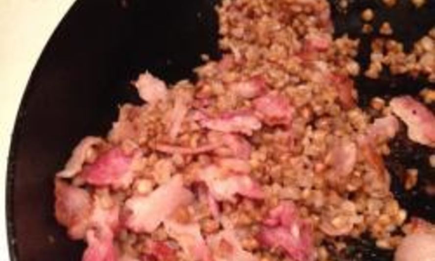 Рецепт гречка с салом и луком