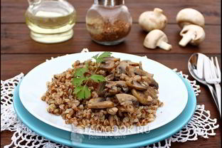 Гречка с шампиньонами в мультиварке