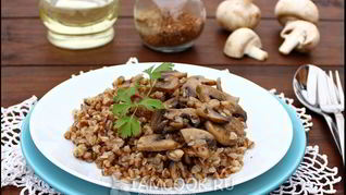 Гречка с шампиньонами в мультиварке