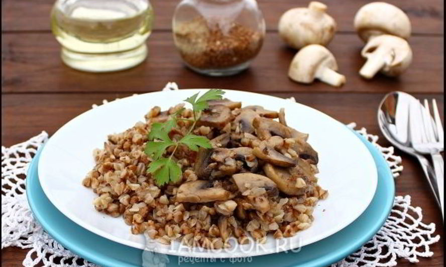 Рецепт гречка с шампиньонами в мультиварке