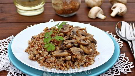 гречка с шампиньонами в мультиварке