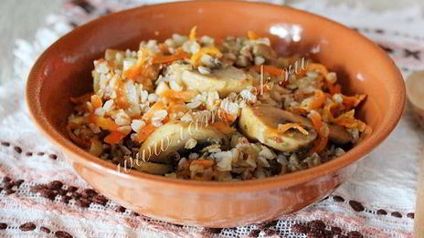 гречка с шампиньонами