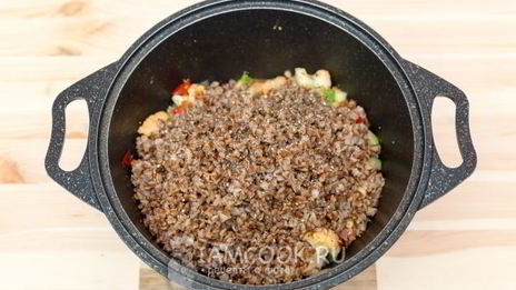 гречка с жареными овощами