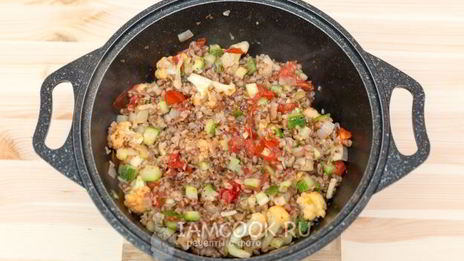гречка с жареными овощами