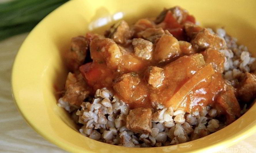 Рецепт гречка со свининой с подливкой