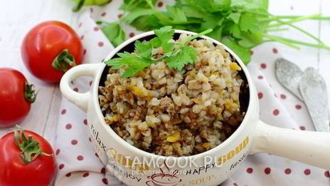 гречка со свиным фаршем в мультиварке