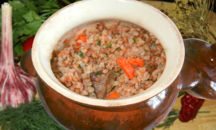 Рецепт гречка в горшочках с говядиной