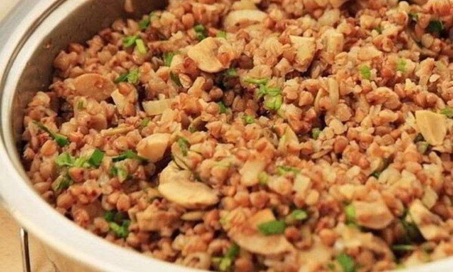 Рецепт гречка, запеченная с грибами