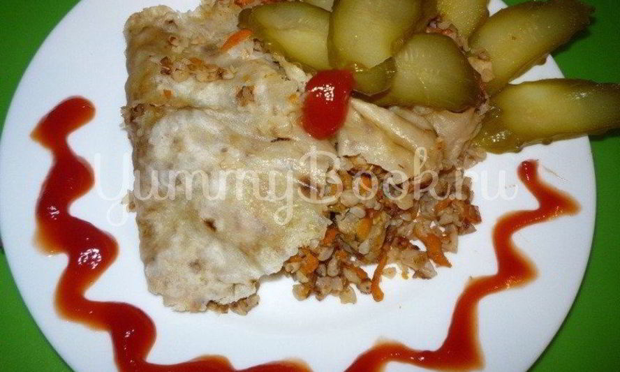 Рецепт гречневая каша c мясом в лаваше из мультиварки