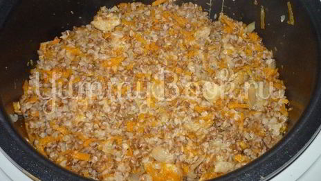гречневая каша c мясом в лаваше из мультиварки