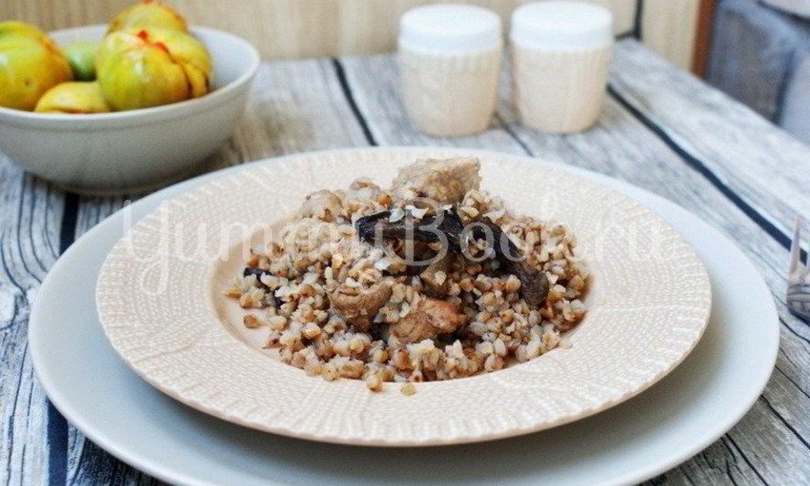 Рецепт гречневая каша с мясом и грибами в мультиварке