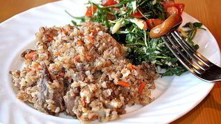 Гречневая каша с мясом в мультиварке