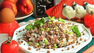 Гречневая каша с несладким творогом