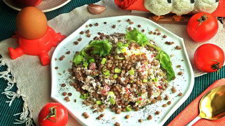 гречневая каша с несладким творогом