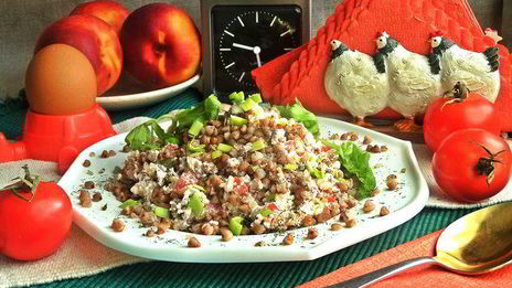 гречневая каша с несладким творогом