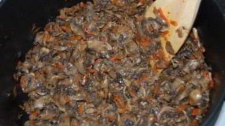 постная гречка с грибами