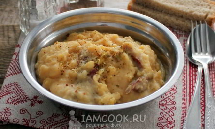Рецепт каша гороховая с копченостями